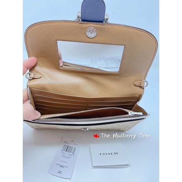 NWT Coach C1484 Gemma Clutch Crossbody In Colorblock Signature Canvas Org $288 - Picture 3 of 9